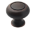 Amerock AMBP53011-ORB  Allison™ Series, Zinc Die Cast Knob, 1-1/4" Diameter - Oil Rubbed Bronze Finish