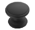 Amerock AMBP53012-FB  Allison™ Value Series, Zinc Die Cast Knob, 1-1/4" Diameter - Flat Black Finish
