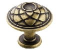 Amerock AMBP53027-DBS Galleria Series, Zinc Die Cast Knob, 1-5/16" Diameter - Distressed Brass Finish