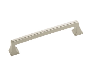 Amerock AMBP53530-G10 Mulholland Series, Zinc Die Cast Pull, 6-5/16" Center to Center - Satin Nickel Finish