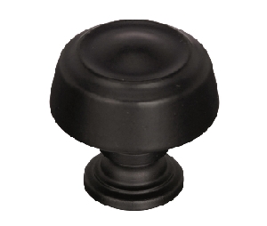 Amerock AMBP53700-BBR Kane™ Series, Zinc Knob, 1-3/16" Diameter - Black Bronze Finish