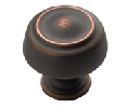 Amerock AMBP53700-ORB Kane™ Series, Zinc Die Cast Knob, 1-1/4" Diameter - Oil Rubbed Bronze Finish
