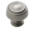 Amerock AMBP53700-WN Kane™ Series, Zinc Die Cast Knob, 1-1/4" Diameter - Weathered Nickel Finish