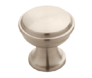 Amerock AMBP53718-G10 Westerly™ Series, Zinc Die Cast Knob, 1-3/16" Diameter - Satin Nickel Finish