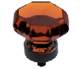Amerock AMBP55268-AORB Traditional Classics Series, Zinc Die Cast Knob, 1-5/16" Diameter - Amber Glass/Oil Rubbed Bronze Finish