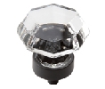 Amerock AMBP55268-CBBR Traditional Classics Series, Zinc Die Cast Knob, 1-5/16" Diameter - Crystal/Black Bronze Finish