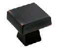 Amerock AMBP55273-ORB  Blackrock Series, Zinc Die Cast Square Knob, 1-1/2" Diameter - Oil Rubbed Bronze Finish