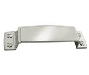 Amerock AMBP55318-PN Highland Ridge Series, Zinc Die Cast Cup Pull, 3-1/2" Center to Center - Polished Nickel Finish