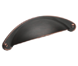 Amerock AMBP9365-ORB Essential'Z™ Series, Zinc Die Cast Cup Pull, 2-1/2" Center to Center - Oil Rubbed Bronze Finish