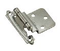 Amerock AMBPR3428-AS Face Mount Self-Closing Cabinet Hinge Pair, 3/8" Inset - Antique Silver Finish