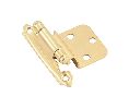 Amerock AMBPR3428-3 Face Mount, Self-Closing Cabinet Hinge Pair, 3/8" Inset - Polished Brass Finish