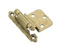Amerock AMBPR3428-BB Face Mount Self-Closing Cabinet Hinge Pair, 3/8" Inset - Burnished Brass Finish