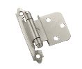 Amerock AMBPR3428-G10 Face Mount Self-Closing Cabinet Hinge Pair, 3/8" Inset - Satin Nickel Finish