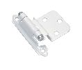 Amerock AMBPR3428-W Face Mount Self-Closing Cabinet Hinge Pair, 3/8" Inset - White Finish
