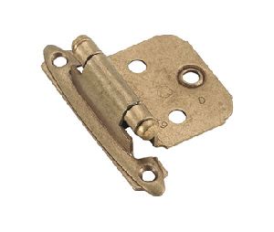 Amerock AMBPR3429-BB Face Mount, Heavy Duty Self-Closing Hinge Pair, Variable Overlay - Burnished Brass Finish