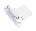 Amerock AMBPR7128-W 100 pairs per box, Face Frame Mount Self-Closing Hinge Pair, 3/8" Inset - White Finish