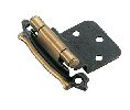 Amerock AMBPR7328-AE Self-Closing Face Mount Hinge Pair, 3/8" Inset - Antique Brass Finish