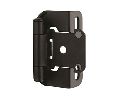 Amerock AMBPR7550-FB Partial Wrap Heavy Duty Self-Closing Hinge Pair, 1/2" Overlay - Flat Black Finish