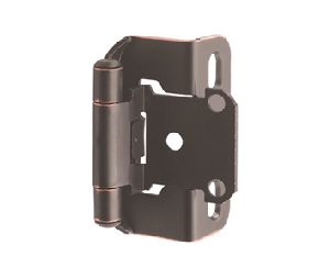 Amerock AMBPR7550-ORB Partial Wrap Heavy Duty Self-Closing Hinge Pair, 1/2" Overlay - Oil Rubbed Bronze Finish