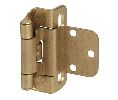 Amerock AMBPR7565-BB Self-Closing Partial Wrap Hinge Pair, 3/8" Inset - Burnished Brass Finish