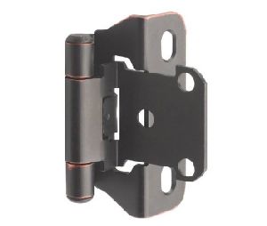 Amerock AMBPR7566-ORB Self-Closing Partial Wrap Hinge Pair, 3/8" Inset - Oil Rubbed Bronze Finish