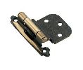 Amerock AMBPR7628-AE Self-Closing Face Mount Hinge Pair, 3/8" Inset - Antique Brass Finish