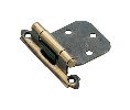Amerock AMBPR7629-AE Self-Closing Face Mount Hinge Pair, 3/8" Inset - Antique Brass Finish