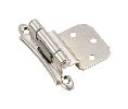 Amerock AMBPR7928-26 Face Mount, Heavy Duty Self-Closing Hinge Pair, 3/8" Inset - Polished Chrome Finish