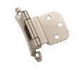 Amerock AMBPR7928-G10 Face Mount, Heavy Duty Self-Closing Hinge Pair, 3/8" Inset - Satin Nickel Finish