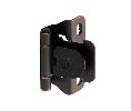 Amerock AMBPR8715-ORB Self-Closing Single Demountable Hinge Pair, 1/4" Overlay, 1-1/2" Width - Oil Rubbed Bronze Finish