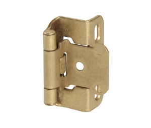 Amerock AMBPR7550-BB Partial Wrap, Heavy Duty Self-Closing Hinges, 1/2" Overlay, Burnished Brass Finish, Pair