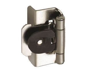 Amerock AMCMR8704-G9 100 pairs per box, Double Demountable Heavy Duty Self-Closing Hinge Pair, 1/2" Overlay - Sterling Nickel Finish