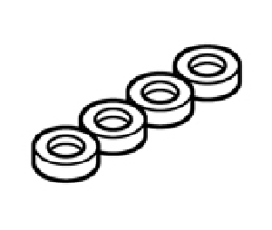 Bainbridge PL295T-30 Tan Staple-On Plastic Glide Strip T-Nut&Glides - Box of 1000