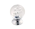 Belwith Keeler BWHH075809-GLCH Gemstone Series, Various Materials Knob, 1-1/4" Diameter - Glass/Chrome Finish