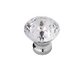 Belwith Keeler BWHH075855-GLCH Gemstone Series, Zinc Knob, 1-1/4" Diameter - Glass/Chrome Finish