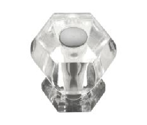 Belwith Keeler BWHH74688-CA14 Crystal Palace Series, Acrylic Knob, 1-3/16" Diameter - Crysacrylic/Polished Nickel Finish