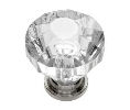 Belwith Keeler BWHH74689-CA14 Crystal Palace Series, Acrylic Knob, 1-1/4" Diameter - Crysacrylic/Polished Nickel Finish