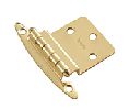 Belwith BWP140-3 Surface Face Mounted Series, Steel Hinge Pair, Flush, 2-1/8" Width - Polished Brass Finish