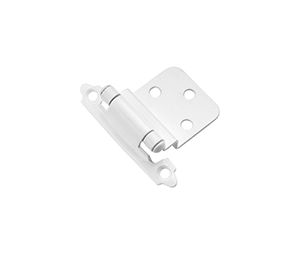 Belwith BWP143-W Surface Face Mounted Series, Steel Hinge Pair, Flush, 2.19 Width - White Finish