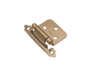 Belwith BWP144-AB Surface Face Mounted Series, Steel Hinge Pair, Flush, 2.19 Width - Antique Brass Finish