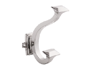 Belwith Keeler BWP2155-14 Bungalow Series, Zinc Hook, 5" Length - Polished Nickel Finish