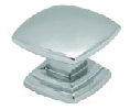 Belwith Keeler BWP2163-CH Euro-Contemporary Series, Zinc Die Cast Square Knob, 1-1/2" Diameter - Chrome Finish