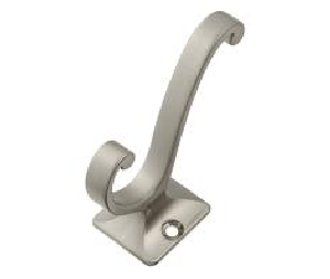 Belwith Keeler BWP25024-SN Hooks Series, Zinc Hook, 2-5/8" Length - Satin Nickel Finish