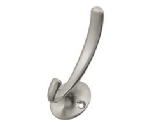 Belwith Keeler BWP25025-SN Hooks Series, Zinc Hook, 3" Length - Satin Nickel Finish