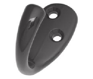 Belwith Keeler BWP27100-BL Hooks Series, Zinc Hook, 2" Length - Black Finish