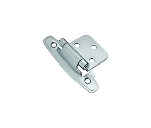 Belwith BWP296-SC Surface Face Mounted Series, Steel Hinge Pair, Self-Close Flush, 1.84" Width - Satin Silver Cloud Finish