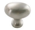Belwith Keeler BWP3054-15 Williamsburg Series, Zinc Knob, 1-1/4" x 13/16" Diameter - Satin Nickel Finish