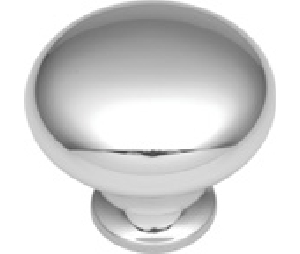 Belwith Keeler BWP320-26 Polished Accents Series, Zinc Die Cast Knob, 1-1/8" Diameter - Chrome Finish