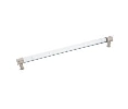 Belwith Keeler BWP3711-CASN Midway Series, Zinc Pull, 12" Center to Center - Crysacrylic/Satin Nickel Finish