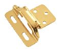 Belwith BWP60010F-3 Partial Wrap Self-Closing Hinge Pair, 1/4" Overlay - Polished Brass Finish